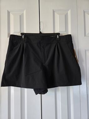 Avia Black Performance Athletic Shorts with Elastic Waistband